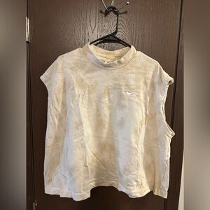 Nike Women's Cream Tie-Dye Sleeveless Gym Top 1X